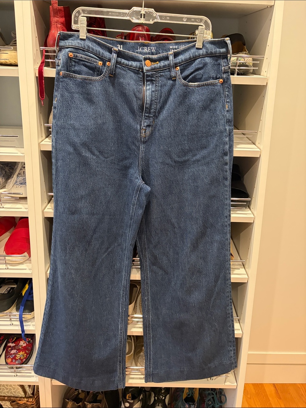 J. Crew Dark Blue Wide-Leg Jeans
